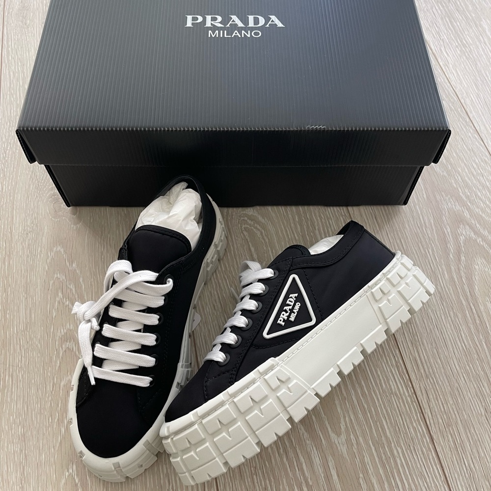 BRAND NEW - Prada Gabardine Re-Nylon Sneakers Black